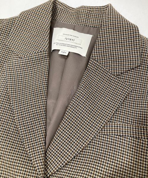 Ameri（アメリ）Ameri (アメリ) JENNY CURVE DOCKING BLOUSON ジェニーカーブドッキングブルゾン ブラウン サイズ:Sの古着・服飾アイテム