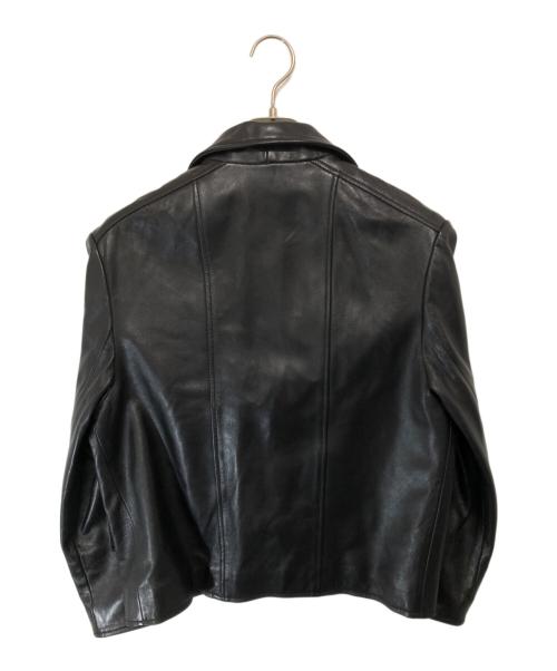 Sandro（サンドロ）Sandro (サンドロ) Shanny Cropped Leather Jacket　シャニークロップドレザージャケット　SFPBL00353-20 ブラック サイズ:1の古着・服飾アイテム