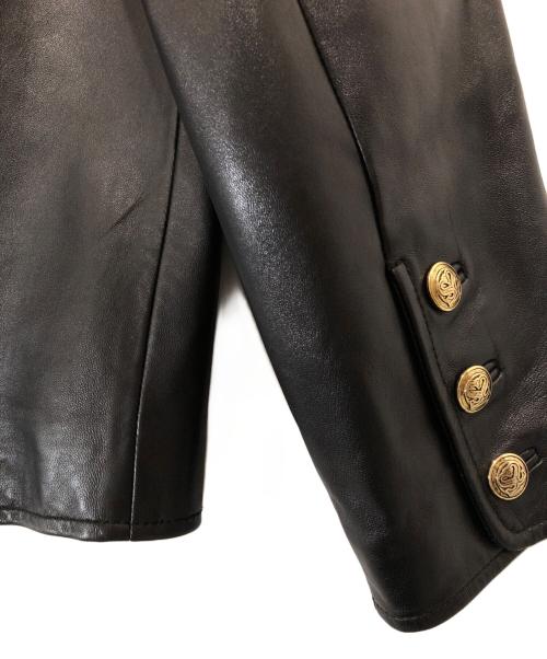 Sandro（サンドロ）Sandro (サンドロ) Shanny Cropped Leather Jacket　シャニークロップドレザージャケット　SFPBL00353-20 ブラック サイズ:1の古着・服飾アイテム
