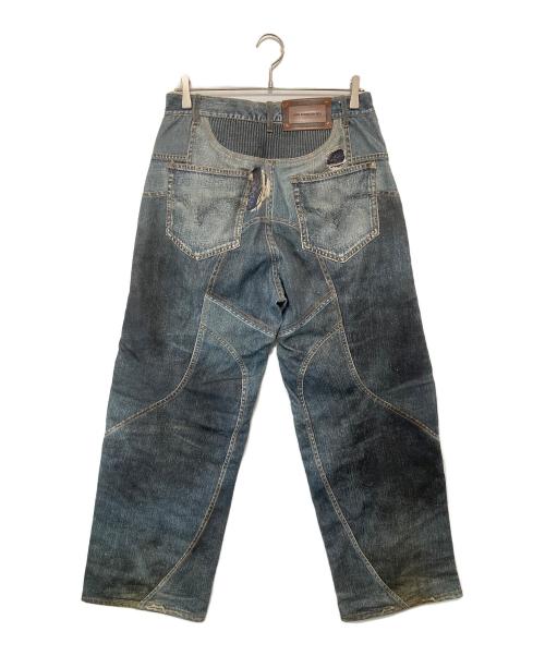 ANDERSSON BELL（アンダーソンベル）ANDERSSON BELL (アンダーソンベル) DENIM TROMPE-L'OEIL GRAPHIC BIKER JEAN　デニムトロンプルイユグラフィックバイカージーン インディゴ サイズ:30の古着・服飾アイテム