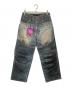 ANDERSSON BELL（アンダーソンベル）の古着「DENIM TROMPE-L'OEIL GRAPHIC BIKER JEAN　デニムトロンプルイユグラフィックバイカージーン」｜インディゴ