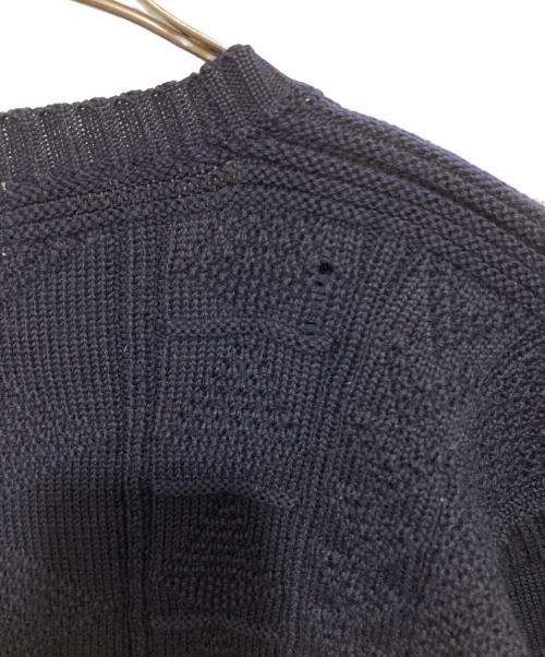COMME des GARCONS HOMME（コムデギャルソン オム）COMME des GARCONS HOMME (コムデギャルソン オム) ウール アーガイル 裾 チェック 切替 Vネック ニット カーディガン HN-070110 ネイビー サイズ:なしの古着・服飾アイテム