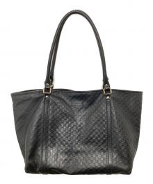 GUCCI（グッチ）の古着「マイクログッチシマ トートバッグ 449647」｜ブラック