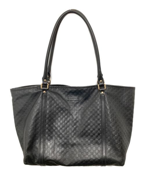 GUCCI（グッチ）GUCCI (グッチ) マイクログッチシマ トートバッグ 449647 ブラックの古着・服飾アイテム