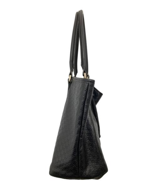 GUCCI（グッチ）GUCCI (グッチ) マイクログッチシマ トートバッグ 449647 ブラックの古着・服飾アイテム