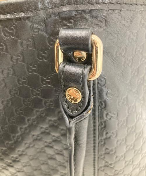 GUCCI（グッチ）GUCCI (グッチ) マイクログッチシマ トートバッグ 449647 ブラックの古着・服飾アイテム