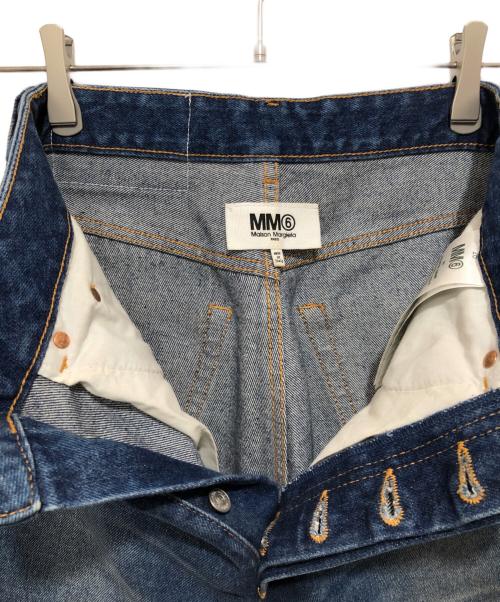 MM6 Maison Margiela（エムエムシックスメゾンマルジェラ）MM6 Maison Margiela (エムエムシックスメゾンマルジェラ) インサイドアウトデニムパンツ S52LA0185 インディゴ サイズ:26の古着・服飾アイテム
