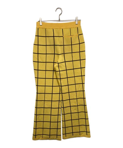 MARNI（マルニ）MARNI (マルニ) チェックヴィスコースニットフレアパンツ PUMG0035Q0 UFV111 イエロー サイズ:46の古着・服飾アイテム