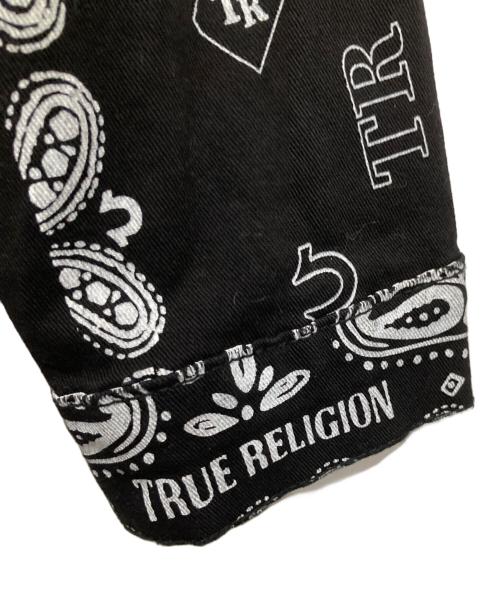 TRUE RELIGION（トゥルー レリジョン）TRUE RELIGION (トゥルー レリジョン) Jimmy Paisley Denim Jacket ジミー ペイズリー デニム ジャケット 108170 ブラック サイズ:XSの古着・服飾アイテム