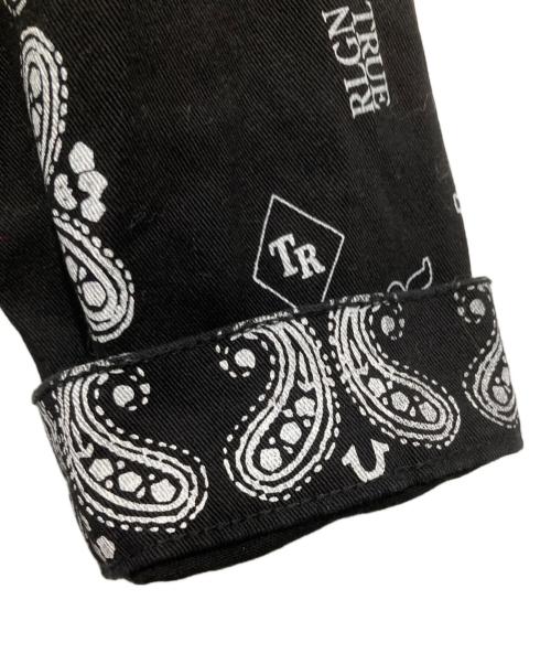 TRUE RELIGION（トゥルー レリジョン）TRUE RELIGION (トゥルー レリジョン) Jimmy Paisley Denim Jacket ジミー ペイズリー デニム ジャケット 108170 ブラック サイズ:XSの古着・服飾アイテム