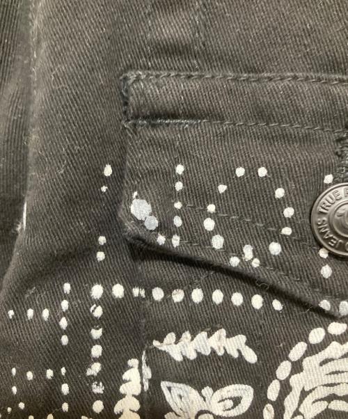 TRUE RELIGION（トゥルー レリジョン）TRUE RELIGION (トゥルー レリジョン) Jimmy Paisley Denim Jacket ジミー ペイズリー デニム ジャケット 108170 ブラック サイズ:XSの古着・服飾アイテム
