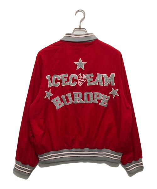ICE CREAM（アイスクリーム）ICE CREAM (アイスクリーム) Varsity Letterman Jacket レッド サイズ:Lの古着・服飾アイテム