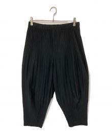 HOMME PLISSE ISSEY MIYAKE（オム プリッセ イッセイ ミヤケ）の古着「BASICS プリーツパンツ HP55JF453」｜ブラック