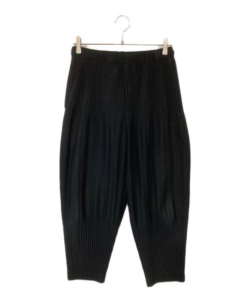 HOMME PLISSE ISSEY MIYAKE（オム プリッセ イッセイ ミヤケ）HOMME PLISSE ISSEY MIYAKE (オム プリッセ イッセイ ミヤケ) BASICS プリーツパンツ HP55JF351 ブラック サイズ:１の古着・服飾アイテム