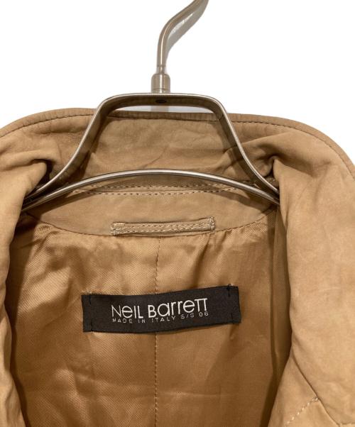 NEIL BARRETT（ニールバレット）NEIL BARRETT (ニールバレット) 06SS アーカイブ マルチポケットレザーブルゾン ボイルドヌバック NPE200 ベージュ サイズ:XSの古着・服飾アイテム