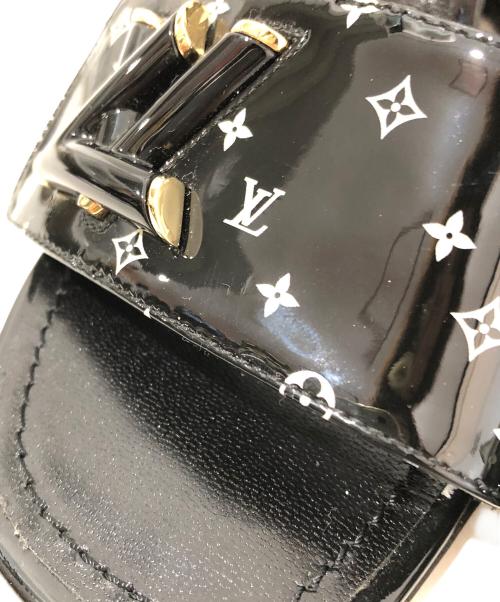 LOUIS VUITTON（ルイ ヴィトン）LOUIS VUITTON (ルイ ヴィトン) パテント LVロゴ モノグラム サンダル M13173 ブラック サイズ:３７の古着・服飾アイテム