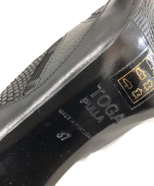 TOGA PULLA（トーガ プルラ）TOGA PULLA (トーガ プルラ) レースブーツ TP31-AJ621 ブラック サイズ:３７の古着・服飾アイテム