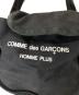 中古・古着 COMME des GARCONS HOMME PLUS (コムデギャルソンオムプリュス) コットンツイルロゴニュースペーパーバッグ PS-K202 ブラック：30000円