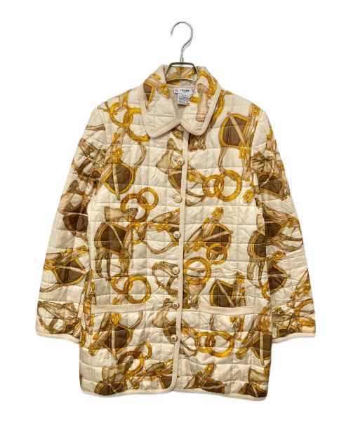 CELINE（セリーヌ）CELINE (セリーヌ) シルクキルティングコート ベージュ サイズ:４４の古着・服飾アイテム