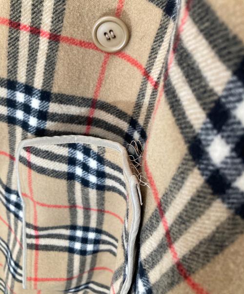 Burberry's（バーバリーズ）Burberry's (バーバリーズ) 裏ノバチェックカシミヤブレンド金釦ウールコート ブラウン サイズ:9ARの古着・服飾アイテム