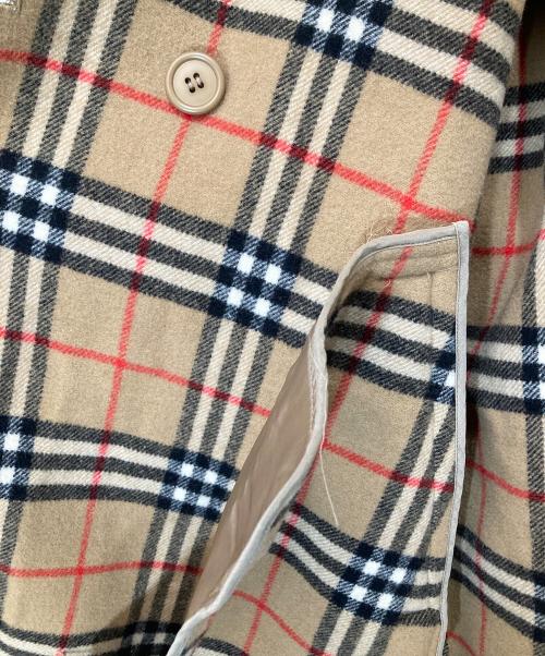 Burberry's（バーバリーズ）Burberry's (バーバリーズ) 裏ノバチェックカシミヤブレンド金釦ウールコート ブラウン サイズ:9ARの古着・服飾アイテム