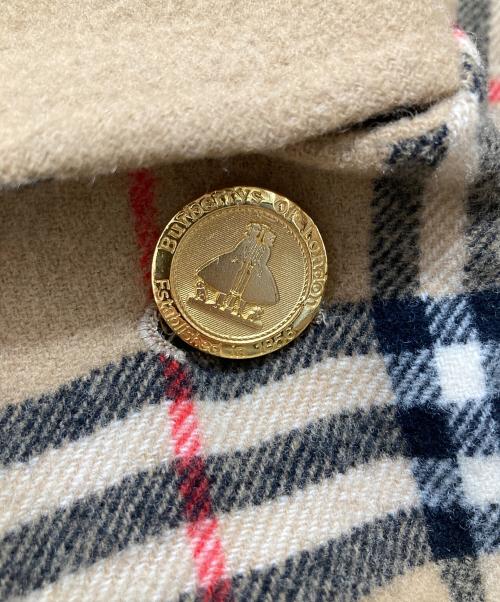 Burberry's（バーバリーズ）Burberry's (バーバリーズ) 裏ノバチェックカシミヤブレンド金釦ウールコート ブラウン サイズ:9ARの古着・服飾アイテム