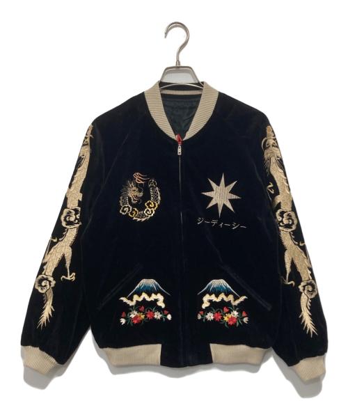 GDC（ジーディーシー）GDC (ジーディーシー) TAILOR TOYO テーラー東洋 GDC Velveteen Acetate Souvenir Jacket　ジーディーシー ベルベッティーン アセテート スーベニアジャケット ブラック サイズ:Ｓの古着・服飾アイテム