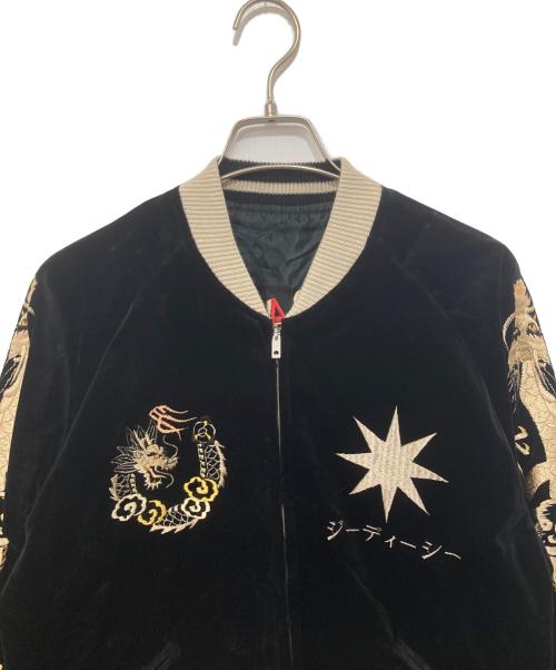GDC（ジーディーシー）GDC (ジーディーシー) TAILOR TOYO テーラー東洋 GDC Velveteen Acetate Souvenir Jacket　ジーディーシー ベルベッティーン アセテート スーベニアジャケット ブラック サイズ:Ｓの古着・服飾アイテム