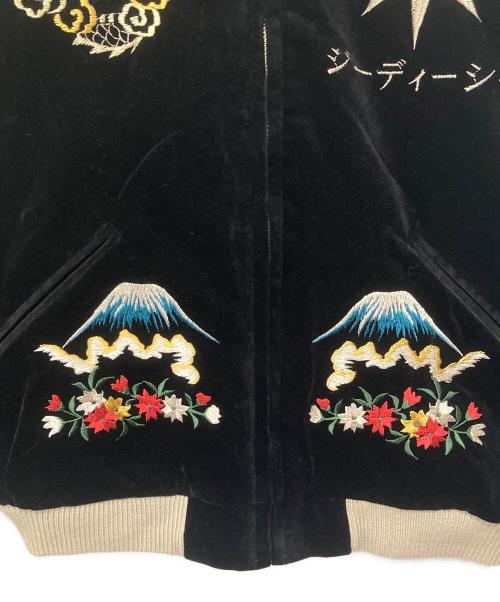 GDC（ジーディーシー）GDC (ジーディーシー) TAILOR TOYO テーラー東洋 GDC Velveteen Acetate Souvenir Jacket　ジーディーシー ベルベッティーン アセテート スーベニアジャケット ブラック サイズ:Ｓの古着・服飾アイテム