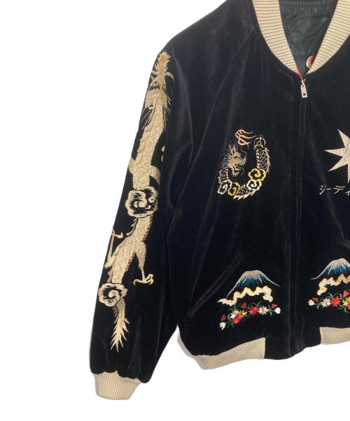 GDC（ジーディーシー）GDC (ジーディーシー) TAILOR TOYO テーラー東洋 GDC Velveteen Acetate Souvenir Jacket　ジーディーシー ベルベッティーン アセテート スーベニアジャケット ブラック サイズ:Ｓの古着・服飾アイテム