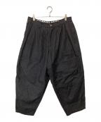 TIGHTBOOTH PRODUCTIONタイトブースプロダクション）の古着「24AW 2タック ワイド バルーン デニムパンツ(DENIM BALLOON PANTS)」｜ブラック