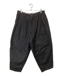 TIGHTBOOTH PRODUCTION（タイトブースプロダクション）の古着「24AW 2タック ワイド バルーン デニムパンツ(DENIM BALLOON PANTS)」｜ブラック
