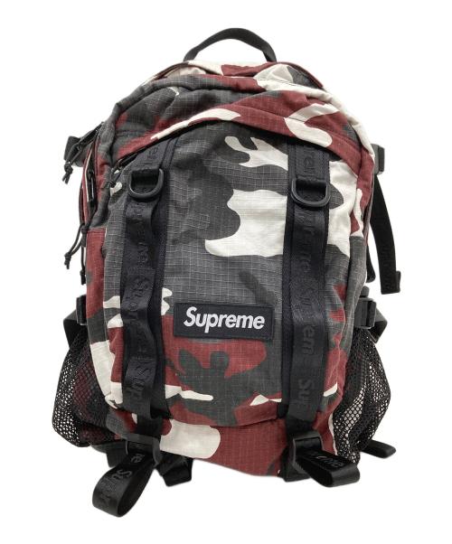 SUPREME（シュプリーム）SUPREME (シュプリーム) Logo Backpack (Red Camo)　ロゴバックパック（レッドカモ）26SS レッド×ブラックの古着・服飾アイテム