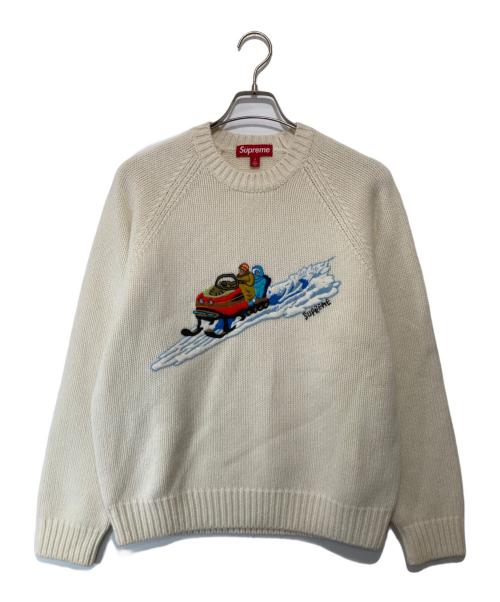 SUPREME（シュプリーム）SUPREME (シュプリーム) Snowmobile Sweater　スノーモービル セーター ホワイト サイズ:Sの古着・服飾アイテム