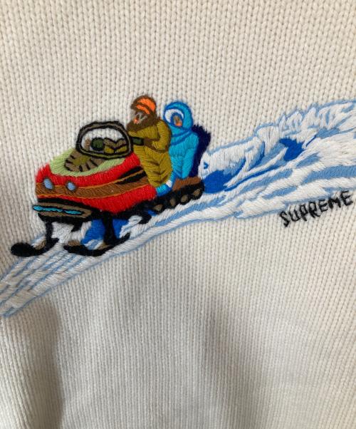 SUPREME（シュプリーム）SUPREME (シュプリーム) Snowmobile Sweater　スノーモービル セーター ホワイト サイズ:Sの古着・服飾アイテム