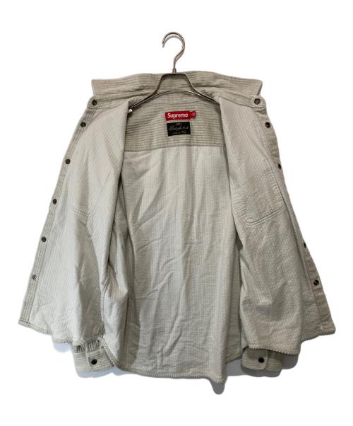 SUPREME（シュプリーム）SUPREME (シュプリーム) ワイドウェールコーデュロイスナップシャツ グレー サイズ:Sの古着・服飾アイテム