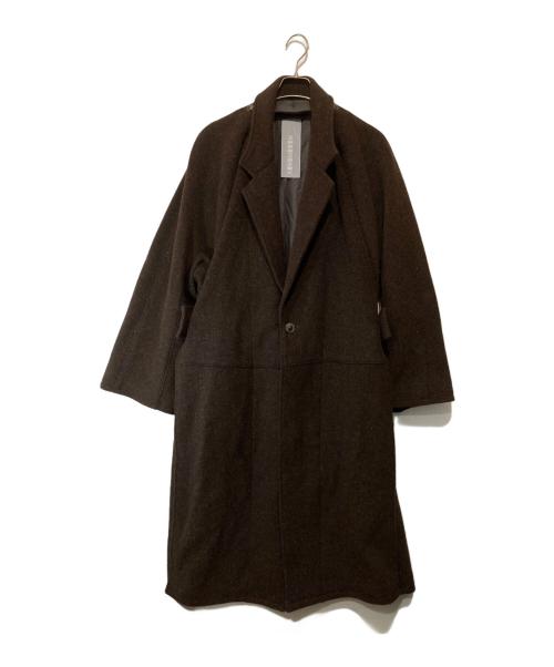 MIOSMOKEY（ミオズモーキー）MIOSMOKEY (ミオズモーキー) KIMONO SLV CT キモノスリーブコート 212CT001-B ブラウン サイズ:46の古着・服飾アイテム