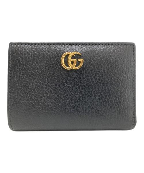 GUCCI（グッチ）GUCCI (グッチ) コンパクトウォレット　772738 ブラックの古着・服飾アイテム