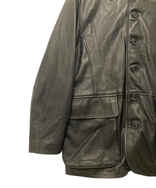 AURALEE（オーラリー）AURALEE (オーラリー) TEXTURED LAMB LEATHER BLOUSON テクスチャードラムレザーブルゾン ブラック サイズ:3の古着・服飾アイテム
