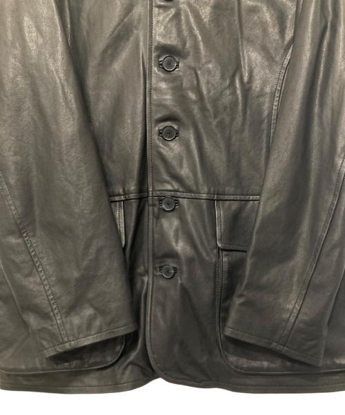 AURALEE（オーラリー）AURALEE (オーラリー) TEXTURED LAMB LEATHER BLOUSON テクスチャードラムレザーブルゾン ブラック サイズ:3の古着・服飾アイテム
