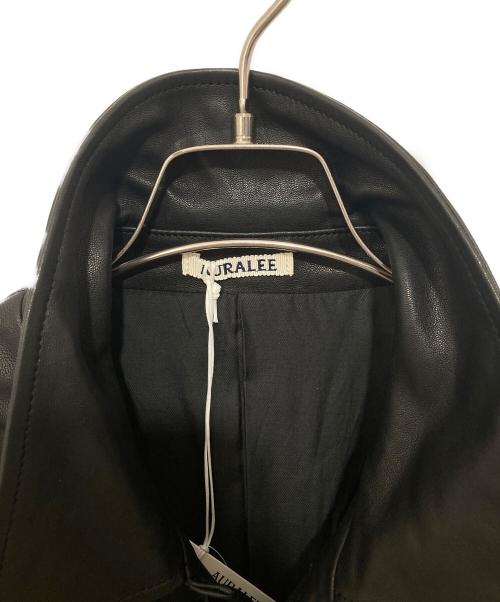 AURALEE（オーラリー）AURALEE (オーラリー) TEXTURED LAMB LEATHER BLOUSON テクスチャードラムレザーブルゾン ブラック サイズ:3の古着・服飾アイテム