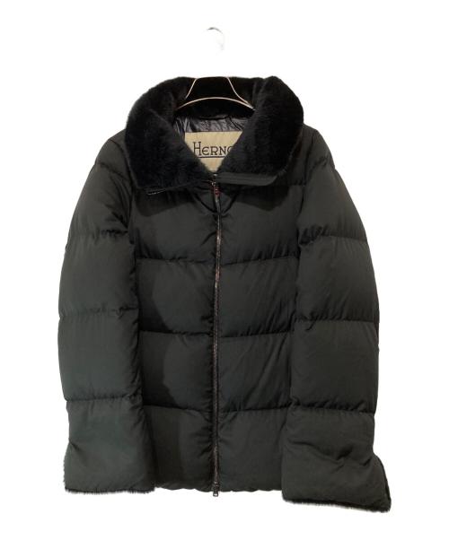 HERNO（ヘルノ）HERNO (ヘルノ) POLAR-TECH エコファーダウンショートコート　PI001949D ブラック サイズ:40の古着・服飾アイテム