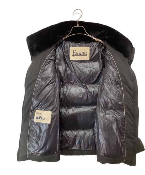 HERNO（ヘルノ）HERNO (ヘルノ) POLAR-TECH エコファーダウンショートコート　PI001949D ブラック サイズ:40の古着・服飾アイテム