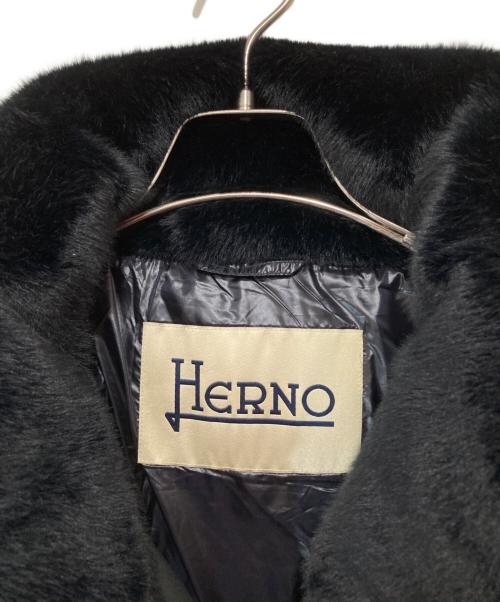 HERNO（ヘルノ）HERNO (ヘルノ) POLAR-TECH エコファーダウンショートコート　PI001949D ブラック サイズ:40の古着・服飾アイテム
