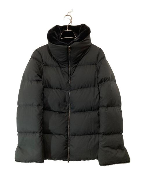 HERNO（ヘルノ）HERNO (ヘルノ) POLAR-TECH エコファーダウンショートコート　PI001949D ブラック サイズ:40の古着・服飾アイテム