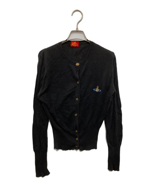 Vivienne Westwood（ヴィヴィアンウエストウッド）Vivienne Westwood (ヴィヴィアンウエストウッド) オーブ刺繍カーディガン ブラック サイズ:Ｍの古着・服飾アイテム