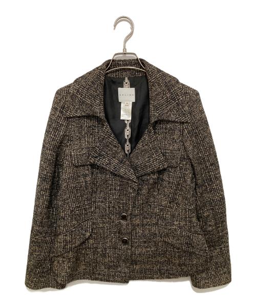 CELINE（セリーヌ）CELINE (セリーヌ) ツイードセットアップ ブラウン サイズ:38の古着・服飾アイテム