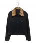 Yohji Yamamoto pour homme（ヨウジヤマモト プールオム）の古着「レオパード柄襟デニムジャケット　02AW」｜ブラック