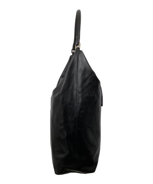 JIL SANDER（ジルサンダー）JIL SANDER (ジルサンダー) レザーショルダーバッグ ブラックの古着・服飾アイテム