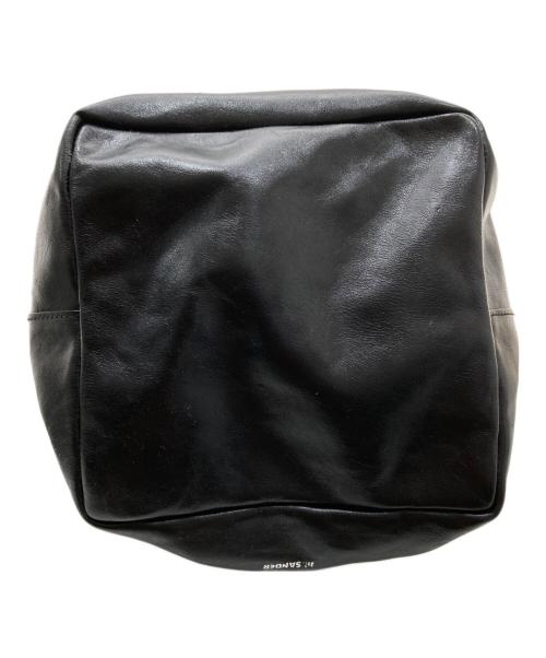 JIL SANDER（ジルサンダー）JIL SANDER (ジルサンダー) レザーショルダーバッグ ブラックの古着・服飾アイテム